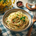 Spaghetti Aglio Olio Peperoncino in un piatto