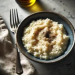 Fotografia di un risotto al gorgonzola