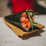 Foto di un Temaki servito su un tavolo